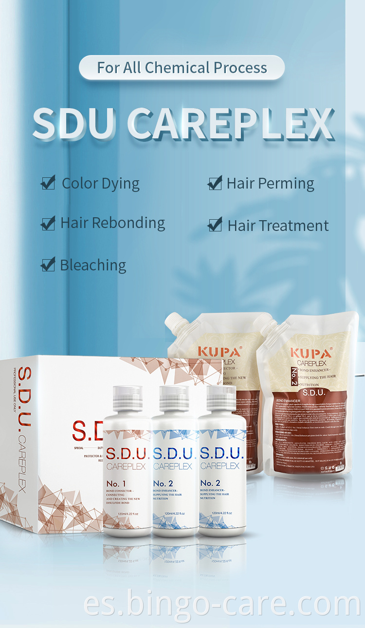 SDU CAREPLEX, Color de cabello profesional para proteger el cabello, tratamiento para el cuidado de la unión, uso en el salón, igual que ola plex para teñir, teñir, permanente